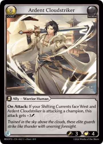 Ardent Cloudstriker (042), Radiant Origins: Pantheon — Grand Archive card price