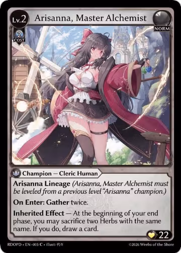 Arisanna, Master Alchemist (005), Radiant Origins: Pantheon — Grand Archive card price