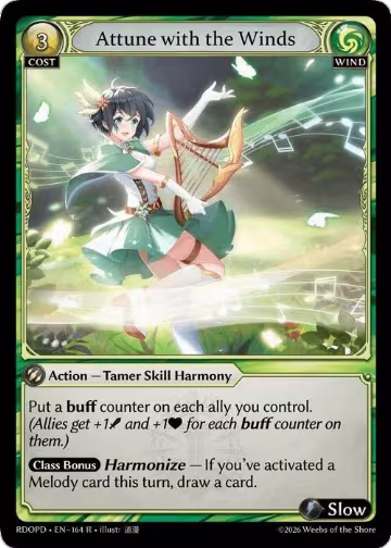 Attune with the Winds (164), Radiant Origins: Pantheon — Grand Archive card price