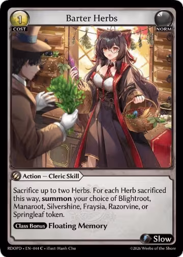 Barter Herbs (044), Radiant Origins: Pantheon — Grand Archive card price