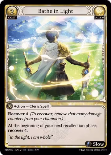 Bathe in Light (214), Radiant Origins: Pantheon — Grand Archive card price