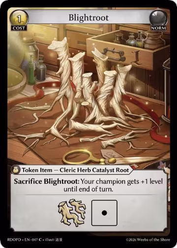 Blightroot (047), Radiant Origins: Pantheon — Grand Archive card price