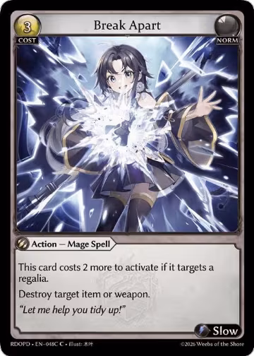 Break Apart (048C) (048C), Radiant Origins: Pantheon — Grand Archive card price