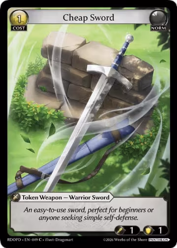Cheap Sword (049), Radiant Origins: Pantheon — Grand Archive card price