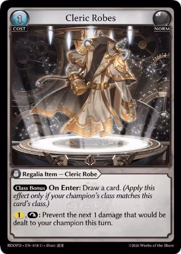 Cleric Robes (018), Radiant Origins: Pantheon — Grand Archive card price