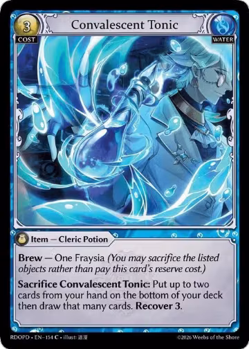Convalescent Tonic (154), Radiant Origins: Pantheon — Grand Archive card price