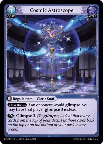 Cosmic Astroscope (032), Radiant Origins: Pantheon — Grand Archive card price