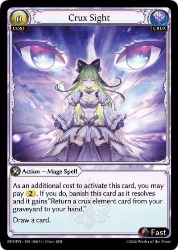 Crux Sight (200), Radiant Origins: Pantheon — Grand Archive card price