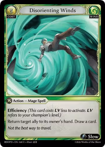 Disorienting Winds (168), Radiant Origins: Pantheon — Grand Archive card price