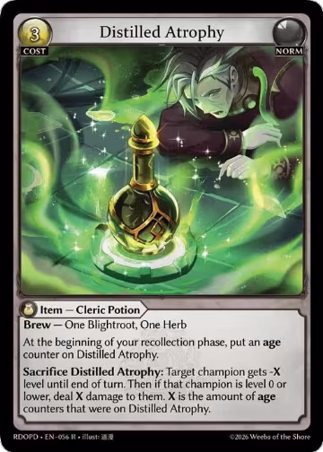 Distilled Atrophy (056), Radiant Origins: Pantheon — Grand Archive card price