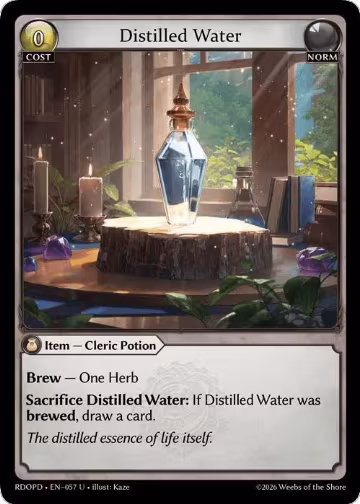 Distilled Water (057), Radiant Origins: Pantheon — Grand Archive card price