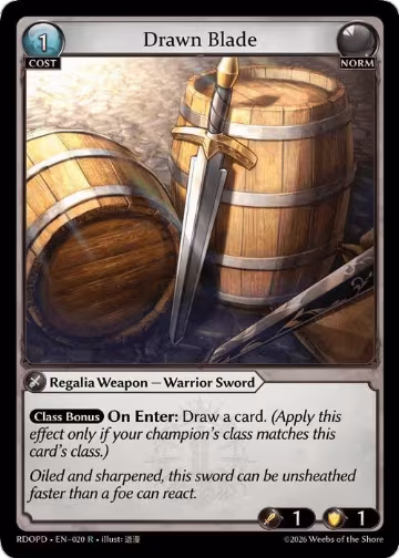 Drawn Blade (020), Radiant Origins: Pantheon — Grand Archive card price