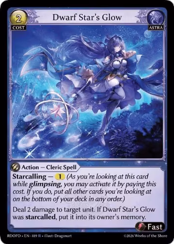 Dwarf Star's Glow (189), Radiant Origins: Pantheon — Grand Archive card price