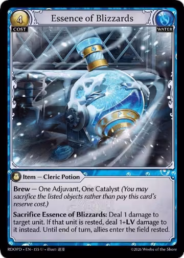 Essence of Blizzards (155), Radiant Origins: Pantheon — Grand Archive card price