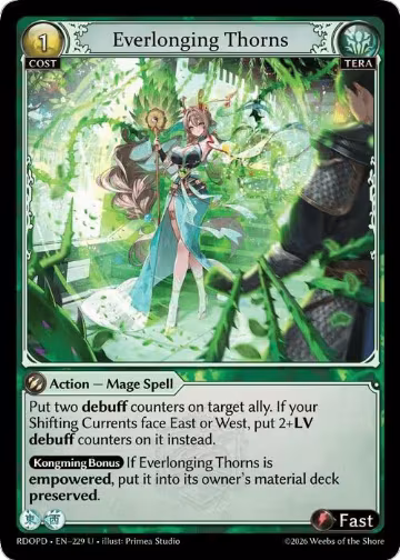 Everlonging Thorns (229), Radiant Origins: Pantheon — Grand Archive card price