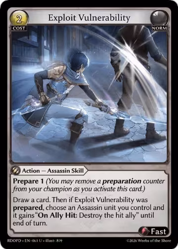 Exploit Vulnerability (061), Radiant Origins: Pantheon — Grand Archive card price