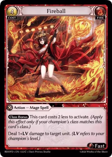 Fireball (132), Radiant Origins: Pantheon — Grand Archive card price