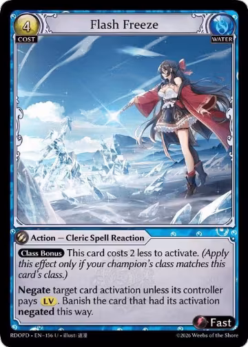 Flash Freeze (156), Radiant Origins: Pantheon — Grand Archive card price