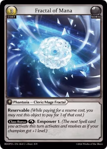 Fractal of Mana (064), Radiant Origins: Pantheon — Grand Archive card price
