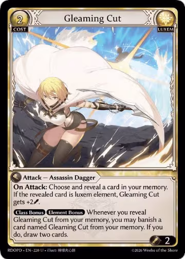 Gleaming Cut (220), Radiant Origins: Pantheon — Grand Archive card price