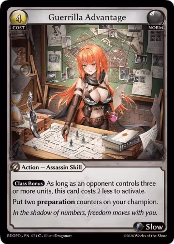 Guerrilla Advantage (071), Radiant Origins: Pantheon — Grand Archive card price