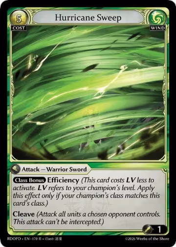 Hurricane Sweep (170), Radiant Origins: Pantheon — Grand Archive card price