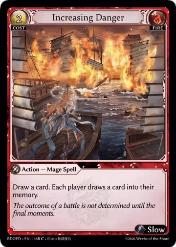 Increasing Danger (136B) (136B), Radiant Origins: Pantheon — Grand Archive card price