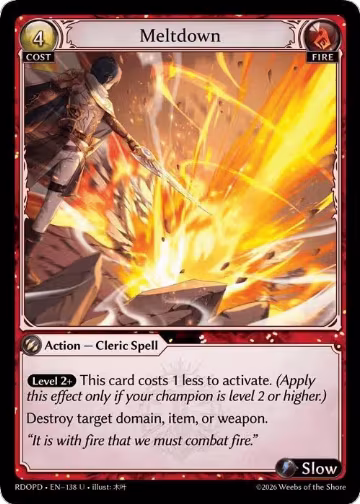 Meltdown (138), Radiant Origins: Pantheon — Grand Archive card price