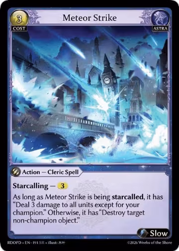 Meteor Strike (191), Radiant Origins: Pantheon — Grand Archive card price
