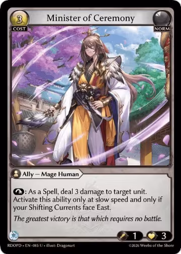 Minister of Ceremony (085), Radiant Origins: Pantheon — Grand Archive card price
