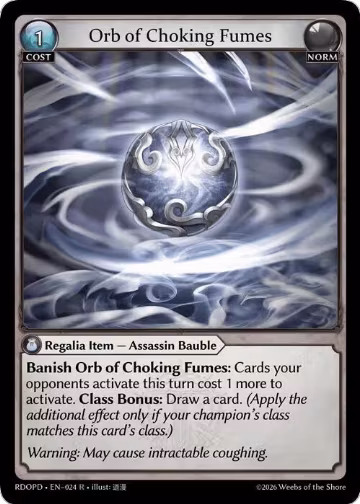 Orb of Choking Fumes (024), Radiant Origins: Pantheon — Grand Archive card price