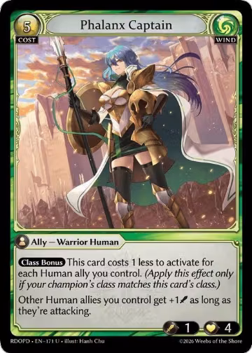 Phalanx Captain (171), Radiant Origins: Pantheon — Grand Archive card price