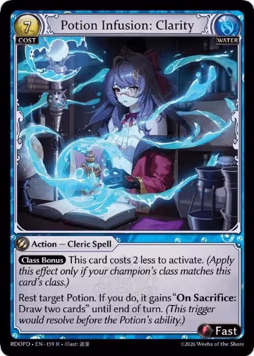 Potion Infusion: Clarity (159), Radiant Origins: Pantheon — Grand Archive card price