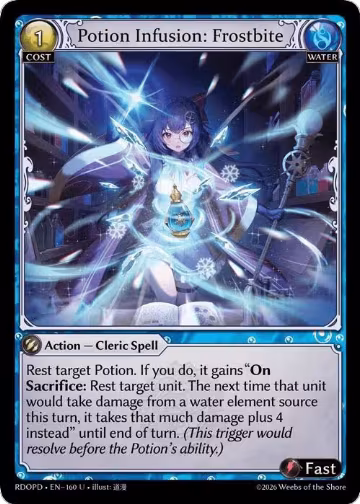 Potion Infusion: Frostbite (160), Radiant Origins: Pantheon — Grand Archive card price