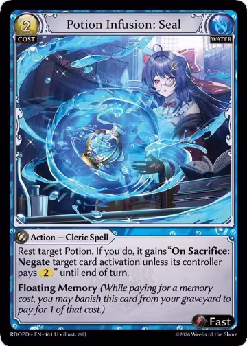 Potion Infusion: Seal (161), Radiant Origins: Pantheon — Grand Archive card price