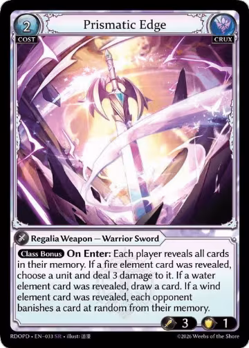 Prismatic Edge (033), Radiant Origins: Pantheon — Grand Archive card price