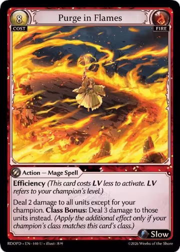 Purge in Flames (140), Radiant Origins: Pantheon — Grand Archive card price