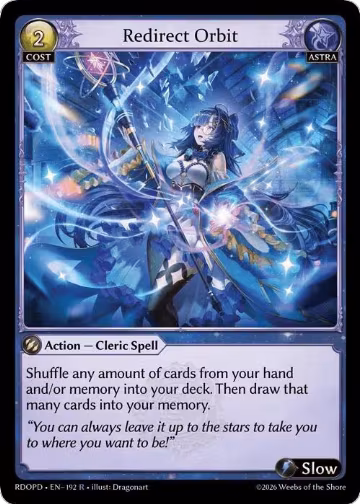 Redirect Orbit (192), Radiant Origins: Pantheon — Grand Archive card price