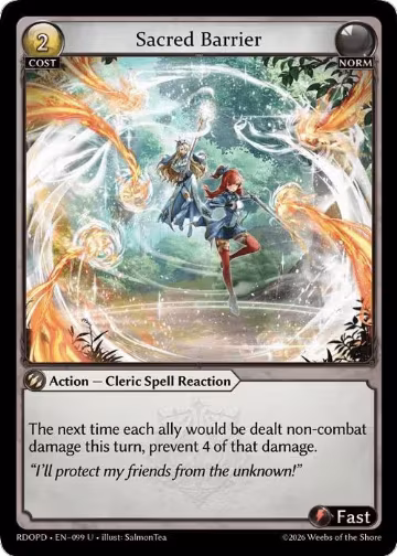Sacred Barrier (099), Radiant Origins: Pantheon — Grand Archive card price