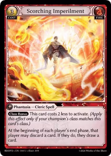Scorching Imperilment (144), Radiant Origins: Pantheon — Grand Archive card price