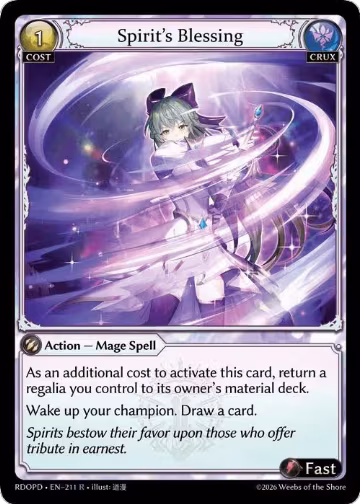 Spirit's Blessing (211), Radiant Origins: Pantheon — Grand Archive card price