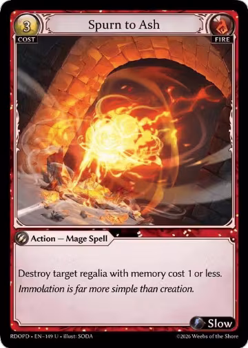 Spurn to Ash (149), Radiant Origins: Pantheon — Grand Archive card price