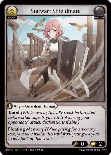 Stalwart Shieldmate (114A) (114A), Radiant Origins: Pantheon — Grand Archive card price