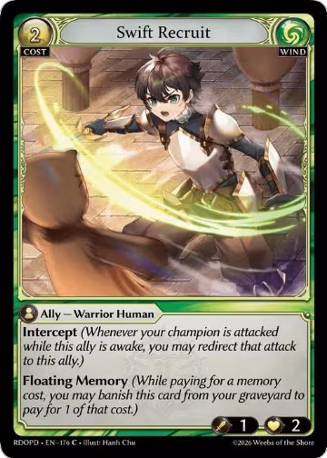 Swift Recruit (176), Radiant Origins: Pantheon — Grand Archive card price