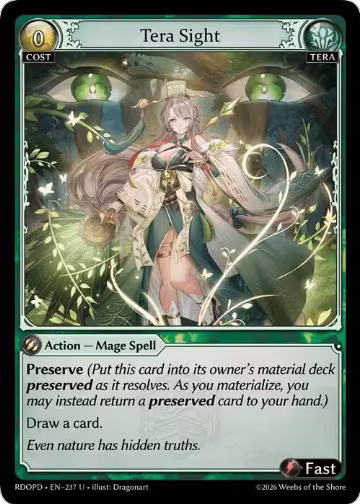 Tera Sight (237), Radiant Origins: Pantheon — Grand Archive card price