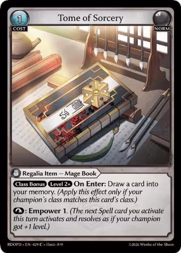 Tome of Sorcery (029), Radiant Origins: Pantheon — Grand Archive card price