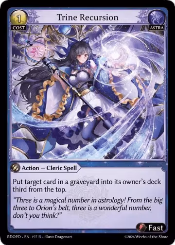 Trine Recursion (197), Radiant Origins: Pantheon — Grand Archive card price