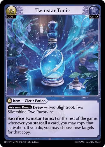Twinstar Tonic (198), Radiant Origins: Pantheon — Grand Archive card price