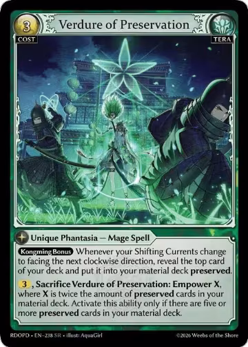 Verdure of Preservation (238), Radiant Origins: Pantheon — Grand Archive card price