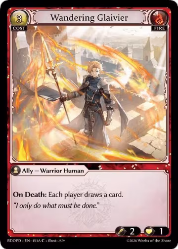 Wandering Glaivier (151A) (151A), Radiant Origins: Pantheon — Grand Archive card price